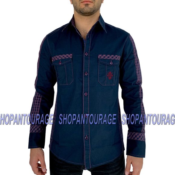 English Heroes EHW163 L/S Button Down Men`s Shirt - Picture 1 of 6